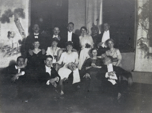 A group in evening dress