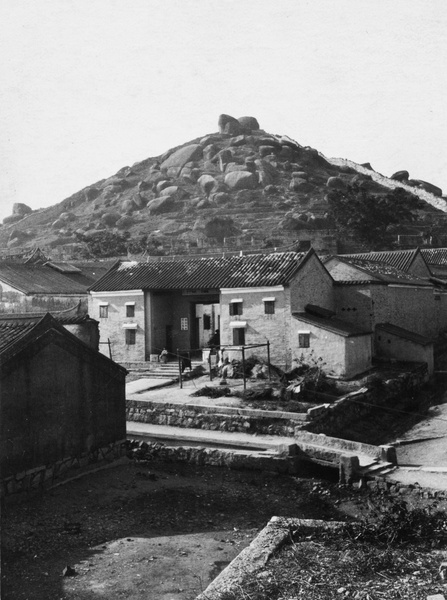 Almshouse and city wall beside White Crane Hill (白鶴山), Kowloon, Hong Kong