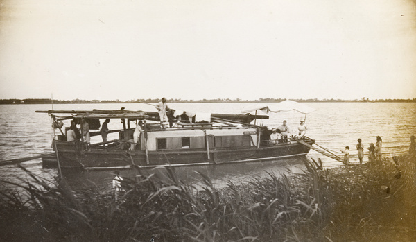 SMP houseboat, 'Katheleen', moored on riverbank