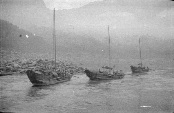 Sampans in the Yangtze Gorges