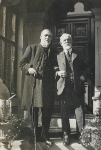 Bishop Banister and an unidentified  man