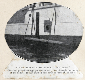 Damage to H.M.S. 'Whiting'