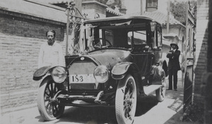 Guy Hillier's car, with bullet holes sustained during the Manchu restoration attempt, Beijing