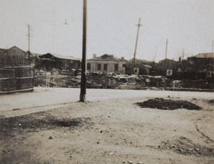 Sandbagged barricade and dugout, Shanghai, 1932