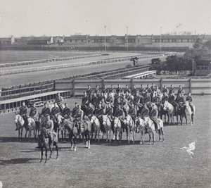 Light Horse Troop, Shanghai Volunteer Corps, at Public Recreation Ground racecourse, Shanghai