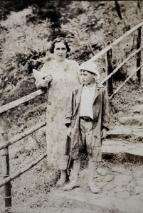 Mrs Hansen with her son, Baba, at Moganshan