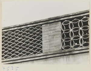 Building detail showing ornamental tilework