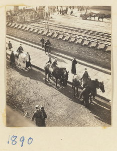 Funeral procession with paper equestrian figures