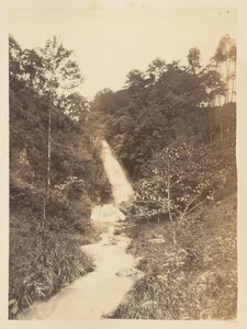 Waterfall near temple of Chin-o-za, near Ningbo