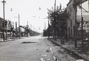War damage, Ward Road, Shanghai, 1937, looking eastwards