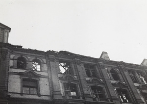 Palace Hotel, Nanking Road, Shanghai, after the bombing of 14 August 1937