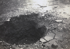 Bomb damage near Dixwell Road, Shanghai, 1937
