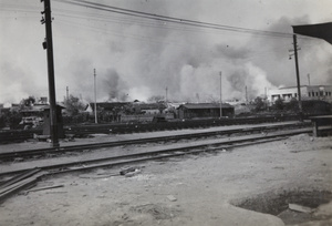 Burning of Zhabei, east of Shanghai North Railway station, October 1937