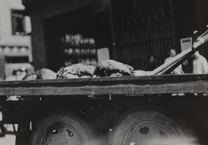 Corpses on truck collected in aftermath of bombing of Sincere Company department store, Shanghai, 23 August 1937