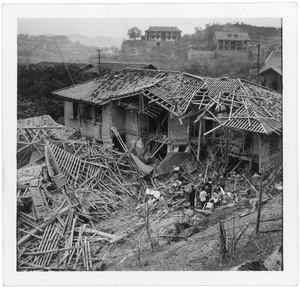 Ruins of the Chungking Hotel, Chongqing, after bombing