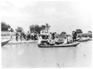 Ferry boats, Central Hebei province, 1938