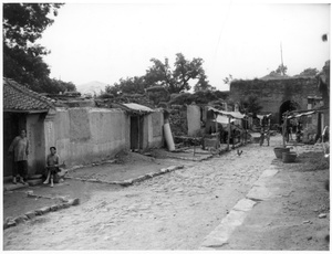 Houses burnt down by the Japanese in Fuping (阜平) in the summer of 1938