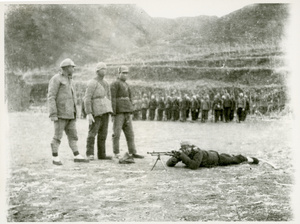 Reconnaissance (scouting) company shooting training, Jinchaji, November 1943