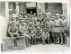 Japanese prisoners with Michael Lindsay (林迈可), Hsiao Li Lindsay (李效黎), Carel A.M. Brondgeest and Rene d'Anjou