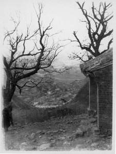 View of mountains en route to the base area from Beijing, December 1941