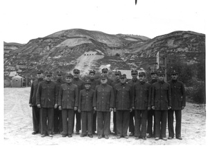 Dixie Mission personel, wearing Zhongshan suits (中山装), a gift from their hosts, Yan'an (延安), 1944