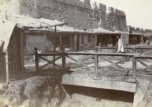 City Wall at South Gate, Tientsin, showing the effects of British shelling