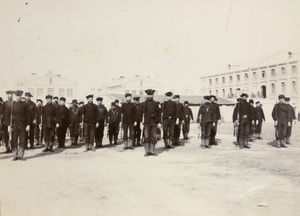 Victorian Naval Contingent at drill, Tientsin