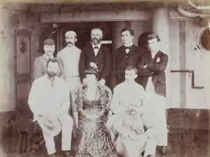 Group, including Dr John Dudgeon, aboard the 'Britannia', 1892