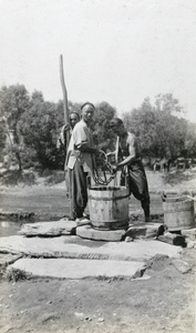 Filling water pails