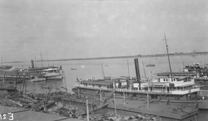 Steamships at China Navigation Company's berths, Hankow