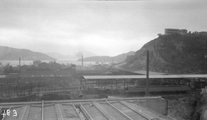 Taikoo Sugar Refinery and Hong Kong harbour
