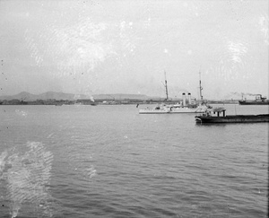 Warship in harbour, Nanking